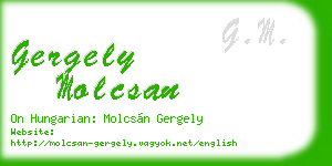 gergely molcsan business card