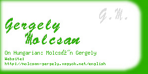 gergely molcsan business card